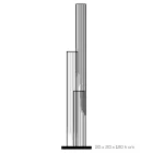 Llambë dyshemeje led kristali Triptik me dizajn saten akrilik - Crystol Viadurini