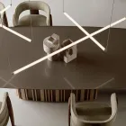 Llambë LED Moderne në Qelq të Rripuar me një Dizajn Ekskluziv të Prodhuar në Itali - Lys Viadurini