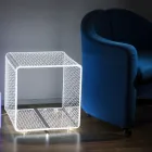 Llambë Led Rgb me Dekor Laser Kristal Akrilik Transparent - Robiola Viadurini