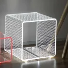 Llambë Led Rgb me Dekor Laser Kristal Akrilik Transparent - Robiola Viadurini