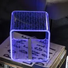 Llambë Led Rgb me Dekor Laser Kristal Akrilik Transparent - Robiola Viadurini