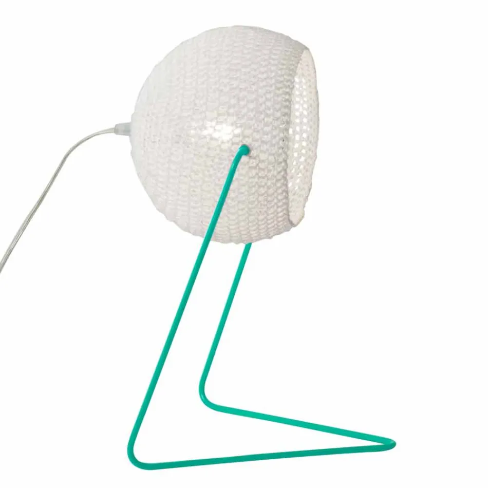 Llamba moderne e tavolinës In-es.artdesign Trama T1 pambuku e punuar me dorë Viadurini