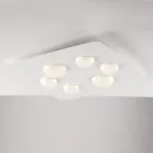 Një llambë moderne prej qelqi dhe metali për dekorim elegant të brendshëm – Kepler Viadurini