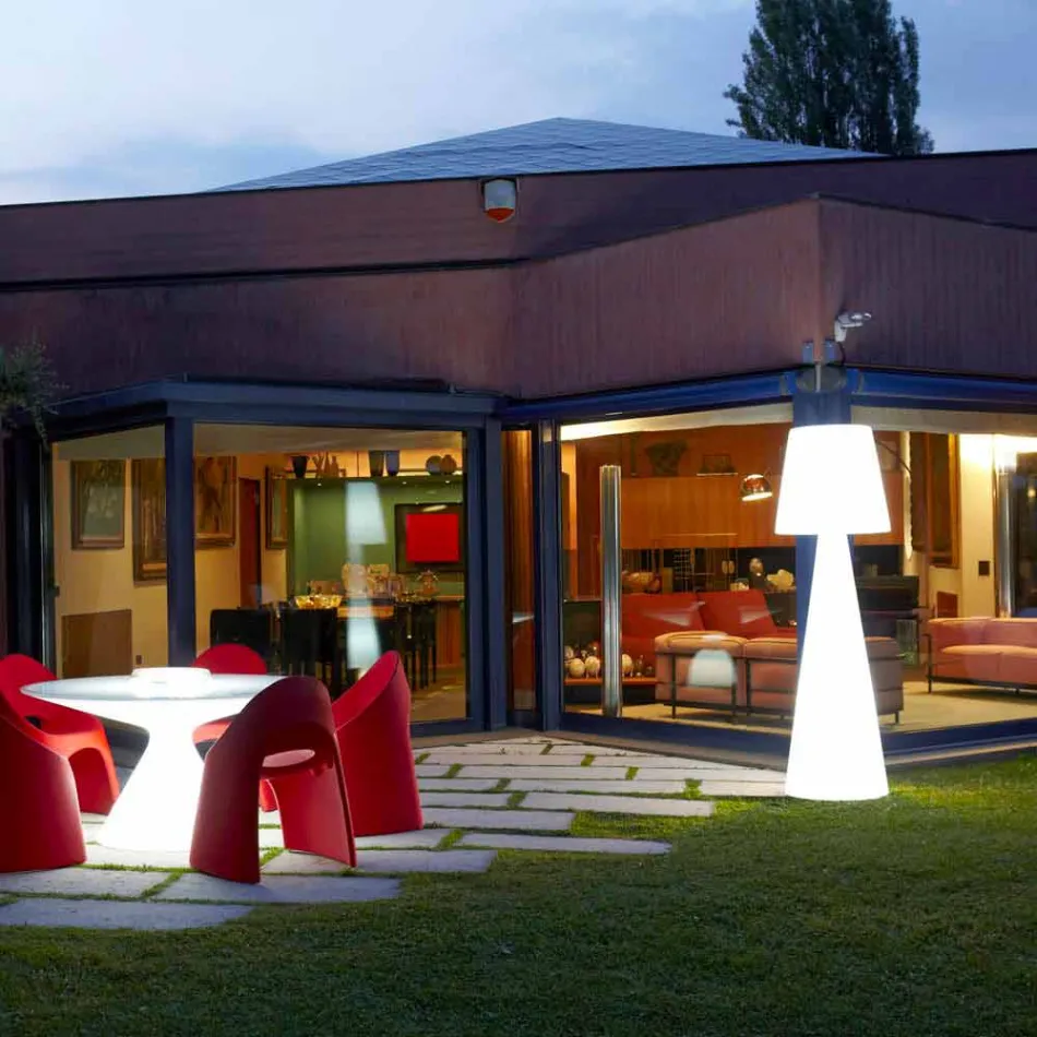 Llambë moderne në natyrë Slide Pivot e bardhë e ndritshme e bërë në Itali Viadurini