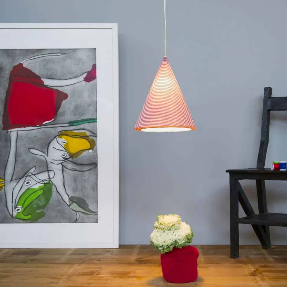 Llamba moderne e varur In-es.artdesign Jazz Stripe me leshi me ngjyrë Viadurini