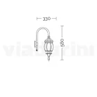 Llambë muri e jashtme në stilin e cilësisë së mirë në alumin Prodhuar në Itali - Perandori Viadurini