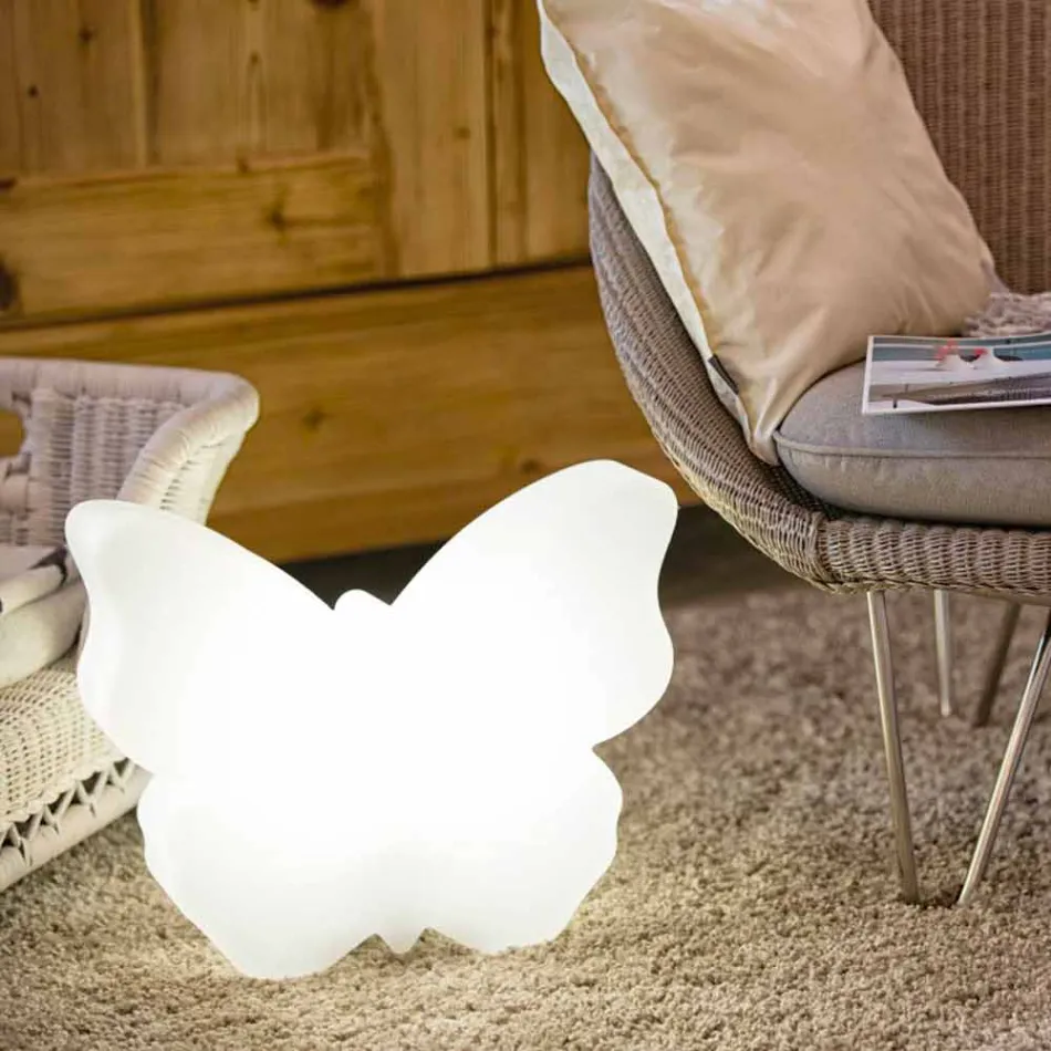 Llambë për ambiente të jashtme ose të brendshme, White Butterfly Design Modern - Farfallastar Viadurini