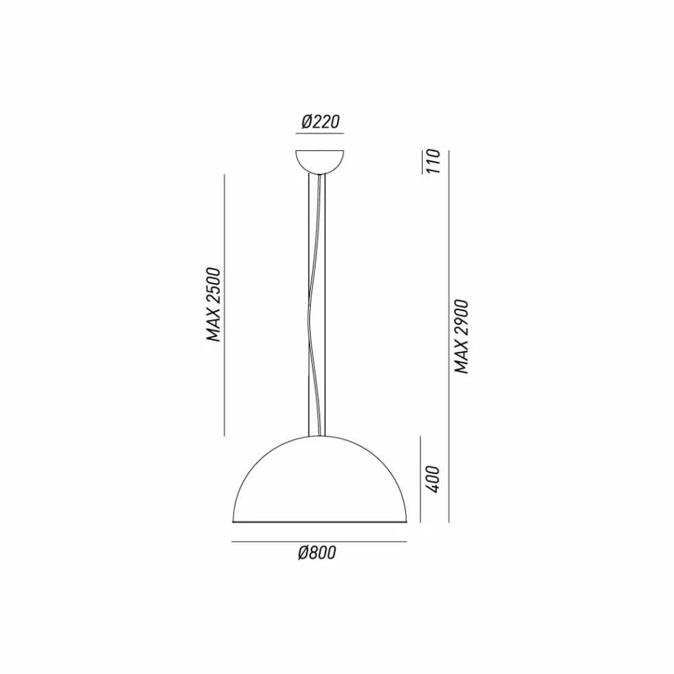 Llambë varëse varëse Ø80 cm Galileo Il Fanale Viadurini