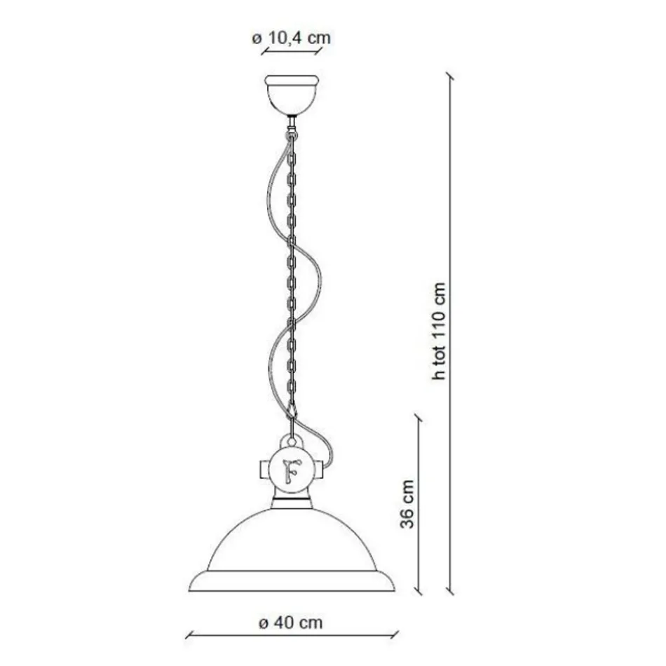 Llampa me varëse qeramike dhe hekuri artizanale dhe industriale - Industriale Viadurini