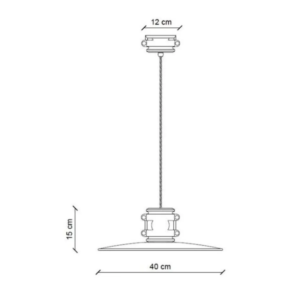 Llamba Pezulluese ne Hekur dhe Qeramike Industriale Dore - Urban Viadurini