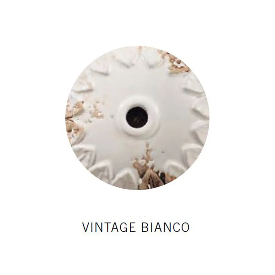 Llamba Pezulluese Industriale Hekur dhe Qeramike e punuar me dore - Industriale Viadurini