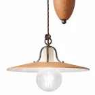 Llamba pezulluese Ups and Downs në hekur dhe qeramikë të papërpunuar dore - Bolonja Viadurini