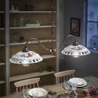 Llamba e varur 2 Drita ne Qeramike Dore me Passanastri - Napoli Viadurini