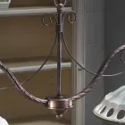 Llamba e varur 2 Drita ne Qeramike Pune Dore me Passanastri - Napoli Viadurini