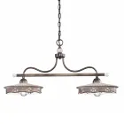 Llamba e varur Vintage 2 Drita në Qeramikë Hekuri të punuar me dorë - Alessandria Viadurini