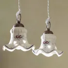 Llamba e varur me 3 drita në hekur dhe qeramike e pikturuar me dorë - Chieti Viadurini