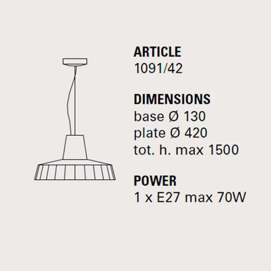 Llambë e varur 42 cm në bronz dhe majasica Tosscan Rossi - Toscot Viadurini