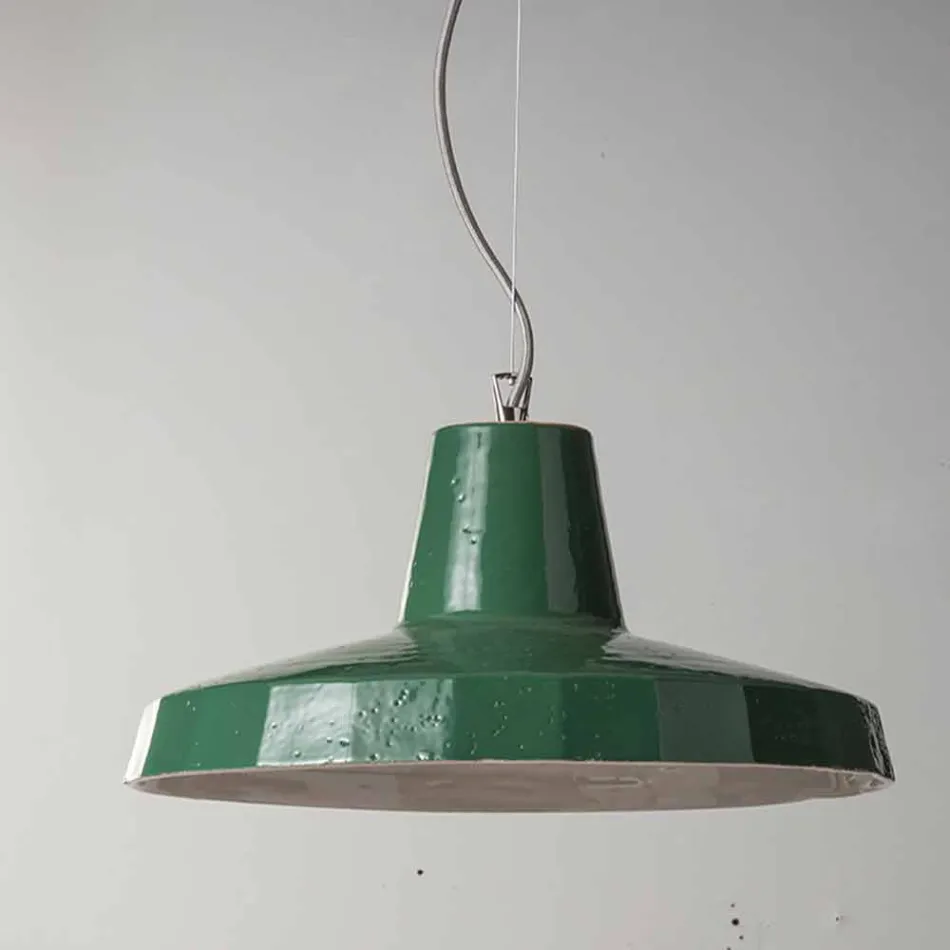 Llambë e varur 42 cm në bronz dhe majasica Tosscan Rossi - Toscot Viadurini