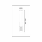 Llambë e Pezulluar me 1, 3 ose 6 Drita në Dizajn Moderne prej bronzi - Typha nga Il Fanale Viadurini