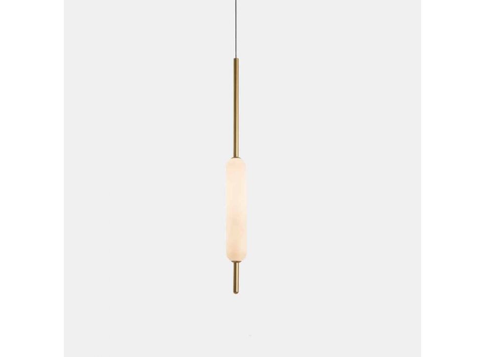 Llambë e Pezulluar me 1, 3 ose 6 Drita në Dizajn Moderne prej bronzi - Typha nga Il Fanale Viadurini