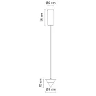 Llambë e varur me tela alumini të zi dhe kon me dizajn të madh - Mercado Viadurini
