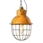 Llambë varëse e punuar me dorë në hekur dhe qeramikë me rrjetë - Industriale Viadurini