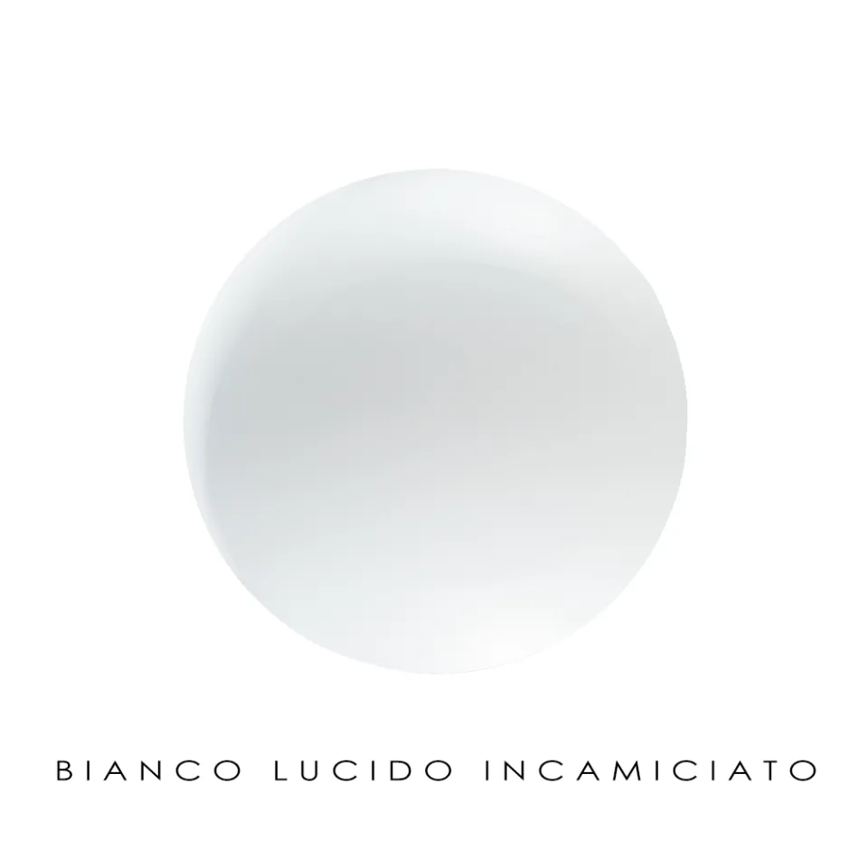 Llambë e varur e punuar me dorë në xham të bardhë Venecias - borë Viadurini