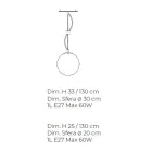 Llambë e varur e punuar me dorë në xham të bardhë Venecias - borë Viadurini