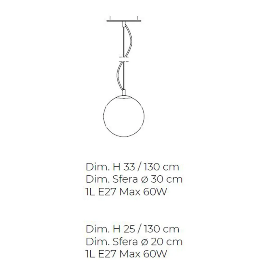 Llambë e varur e punuar me dorë në xham të bardhë Venecias - borë Viadurini