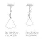 Llambë varëse e punuar me dorë në xham venecian të fryrë 35 46 cm - Mary Viadurini