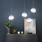 Llambë e varur e punuar me dorë në xhami me kasë veneciane - Nova Viadurini