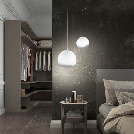 Llambë e varur e punuar me dorë në xhami me kasë veneciane - Nova Viadurini