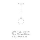 Llambë e varur e punuar me dorë në xhami me kasë veneciane - Nova Viadurini