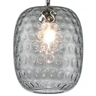 Llambë e varur e punuar me dorë në gotë veneciane të fryrë - Cloe Balloton Viadurini