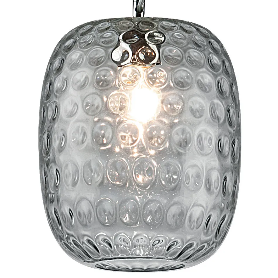 Llambë e varur e punuar me dorë në gotë veneciane të fryrë - Cloe Balloton Viadurini