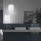 Llambë e varur e punuar me dorë në gotë veneciane të fryrë - Cloe Balloton Viadurini