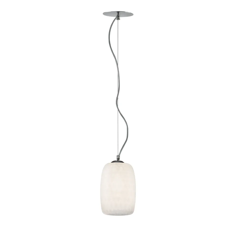 Llambë e varur e punuar me dorë në gotë veneciane të fryrë - Cloe Balloton Viadurini