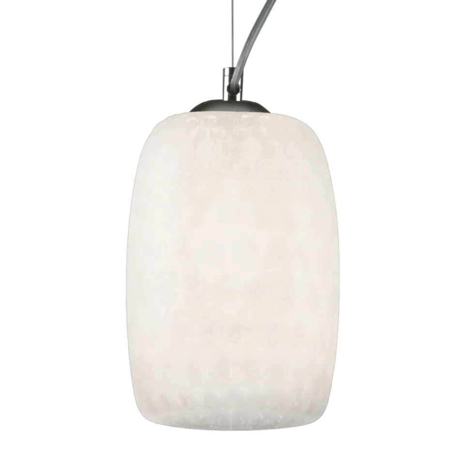 Llambë e varur e punuar me dorë në gotë veneciane të fryrë - Cloe Balloton Viadurini