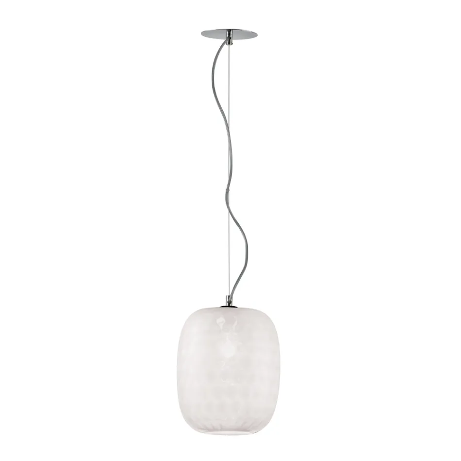 Llambë e varur e punuar me dorë në gotë veneciane të fryrë - Cloe Balloton Viadurini