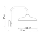 Llamba e varur Dizajn Vintage Industrial Qeramike e Zezë dhe Hekuri - Bew Viadurini