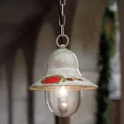 Llamba e varur e jashtme e lyer me dore prej alumini te bardhe - Imperia Viadurini