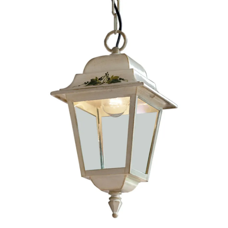 Llamba e jashtme e varur në alumin të bardhë dhe dekorim i punuar me dorë - Gorizia Viadurini