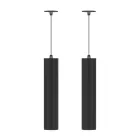 Llambë e varur e varur në alumin të bardhë ose të zi, 2 copë - Rebolla Viadurini