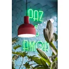 Llambë pezullimi stil retro në qeramikë të bërë në Itali - Ferroluce Caxixi Viadurini