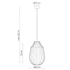 Dizajni i llambës së varur i zgjatur në xham filigrani të bardhë - karavan Viadurini