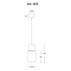 Llambë varëse për dizajn të cilësisë së mirë në bronz dhe gotë - Aldo Bernardi Guinguette Viadurini