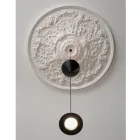 Llambë e varur e projektuar në suva të bardhë dhe 2 kone prej alumini të zi - Tesera Viadurini