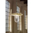 Llambë e varur në natyrë në dekor me lule të lyera me dorë - Genova Viadurini