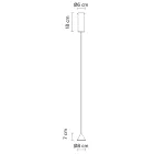 Llambë e varur Koni i zi me tela alumini me dizajn të vogël minimal - Mercado Viadurini