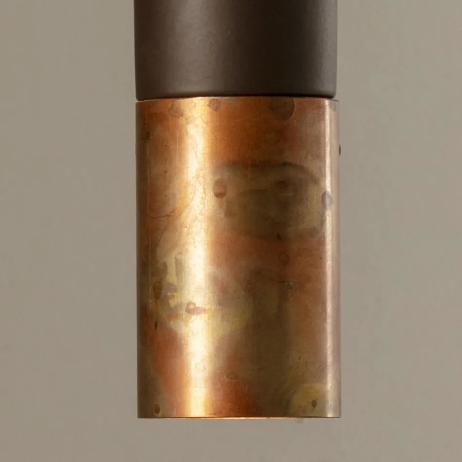 Llambë e pezulluar në qeramikë dhe bakër e punuar me dorë në Itali - Toscot Match Viadurini